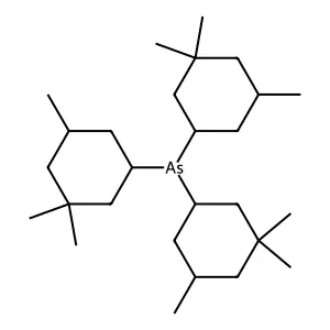 tris(3,3,5-trimethylcyclohexyl)arsane structure