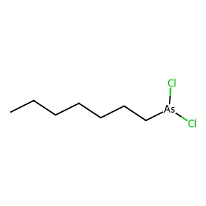 Heptyldichlorarsine structure