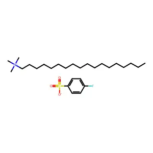 Octadecyltrimethylammonium p-fluorobenzenesulfonate structure