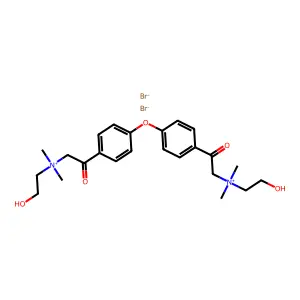 Ammonium, (oxybis(p-phenylylene)bis(2-oxoethylene))bis((2-hydroxyethyl)dimethyl-, dibromide structure