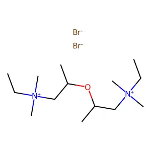 ethyl-[2-[1-[ethyl(dimethyl)azaniumyl]propan-2-yloxy]propyl]-dimethylazanium dibromide structure