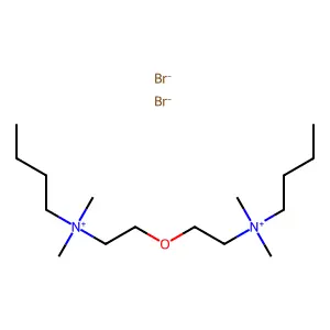 butyl-[2-[2-[butyl(dimethyl)azaniumyl]ethoxy]ethyl]-dimethylazanium dibromide structure