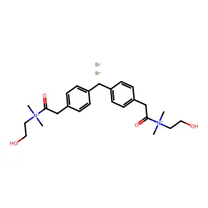 Ammonium, (methylenebis(p-phenylene)bis(2-oxoethylene))bis((2-hydroxyethyl)dimethyl-, dibromide structure