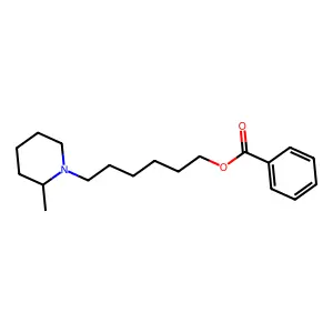 6-(2-methylpiperidin-1-yl)hexyl benzoate structure