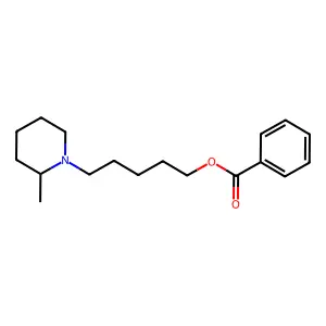 5-(2-methylpiperidin-1-yl)pentyl benzoate structure