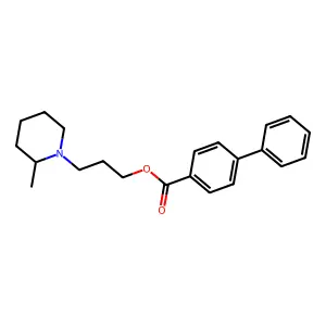 3-(2-methylpiperidin-1-yl)propyl 4-phenylbenzoate structure