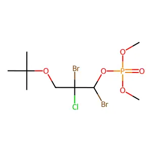 1,2-dibromo-3-tert-butoxy-2-chloropropyl dimethyl phosphate structure
