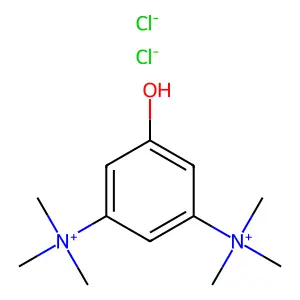 [3-hydroxy-5-(trimethylazaniumyl)phenyl]-trimethylazanium dichloride structure