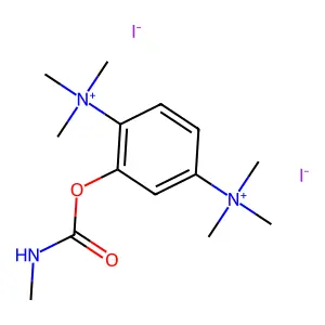 trimethyl-[2-(methylcarbamoyloxy)-4-(trimethylazaniumyl)phenyl]azanium diiodide structure