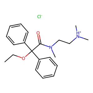 Acetamide, N-(2-dimethylaminoethyl)-2-ethoxy-N-methyl-2,2-diphenyl-, hydrochloride structure
