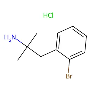 1-(2-bromophenyl)-2-methylpropan-2-amine;hydrochloride structure
