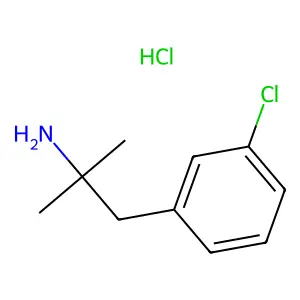 1-(3-chlorophenyl)-2-methylpropan-2-amine;hydrochloride structure