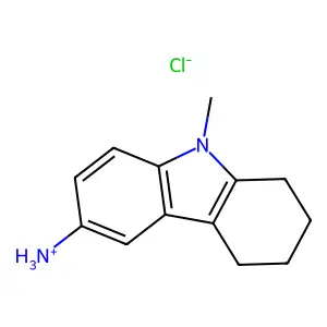 (9-methyl-5,6,7,8-tetrahydrocarbazol-3-yl)azanium chloride structure