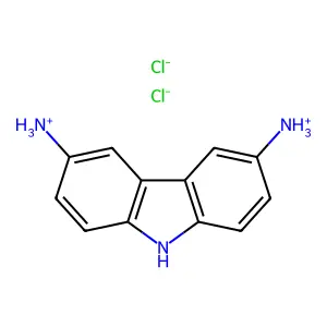 (6-azaniumyl-9H-carbazol-3-yl)azanium dichloride structure