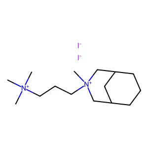 trimethyl-[3-(3-methyl-3-azoniabicyclo[3.3.1]nonan-3-yl)propyl]azanium diiodide structure