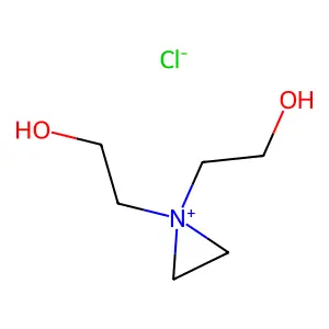 AZIRIDINIUM, 1,1-BIS(2-HYDROXYETHYL)-, CHLORIDE structure