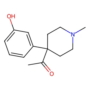 1-[4-(3-hydroxyphenyl)-1-methylpiperidin-4-yl]ethanone structure