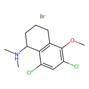 (6,8-dichloro-5-methoxy-1,2,3,4-tetrahydronaphthalen-1-yl)-dimethylazanium bromide structure
