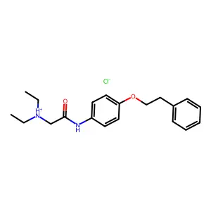 2-(Diethylamino)-4'-phenethyloxyacetanilide hydrochloride structure