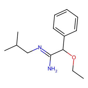 2-ethoxy-N'-(2-methylpropyl)-2-phenylethanimidamide structure