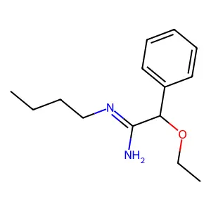 N'-butyl-2-ethoxy-2-phenylethanimidamide structure