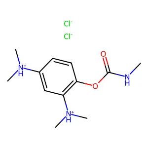 CARBAMIC ACID, METHYL-, 2,4-BIS(DIMETHYLAMINO)PHENYL ESTER, DIHYDROCHLORIDE structure