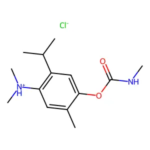 dimethyl-[5-methyl-4-(methylcarbamoyloxy)-2-propan-2-ylphenyl]azanium chloride structure