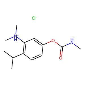 dimethyl-[5-(methylcarbamoyloxy)-2-propan-2-ylphenyl]azanium chloride structure