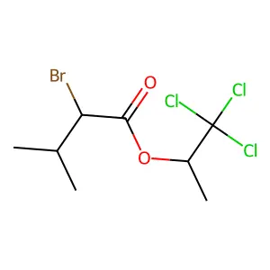1,1,1-trichloropropan-2-yl 2-bromo-3-methylbutanoate structure
