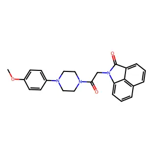 1-{2-[4-(4-methoxyphenyl)piperazin-1-yl]-2-oxoethyl}benzo[cd]indol-2(1H)-one structure