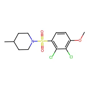 1-(2,3-dichloro-4-methoxyphenyl)sulfonyl-4-methylpiperidine structure