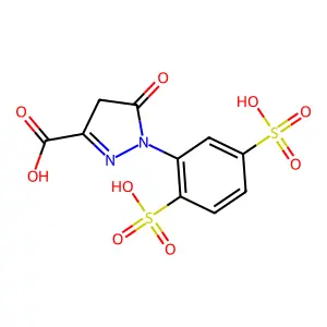 1-(2,5-disulfophenyl)-5-oxo-4H-pyrazole-3-carboxylic acid structure