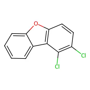 1,2-DICHLORODIBENZOFURAN structure