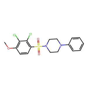 1-(2,3-dichloro-4-methoxyphenyl)sulfonyl-4-phenylpiperazine structure