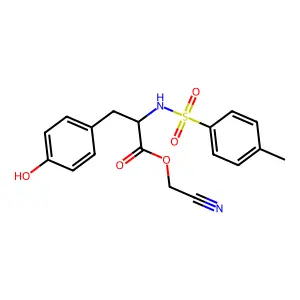 cyanomethyl (2S)-3-(4-hydroxyphenyl)-2-[(4-methylphenyl)sulfonylamino]propanoate structure