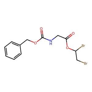 N-Carbobenzoxyglycine 1,2-dibromoethyl ester structure