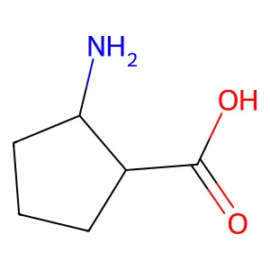 (1S,2R)-2-aminocyclopentane-1-carboxylic acid structure