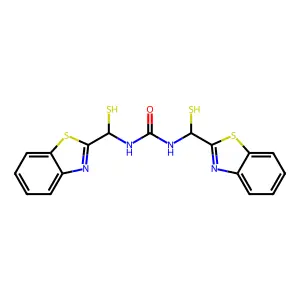 1,3-Bis(2-Benzothiazolylmercaptomethyl) Urea structure