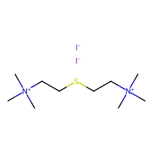 trimethyl-[2-[2-(trimethylazaniumyl)ethylsulfanyl]ethyl]azanium diiodide structure