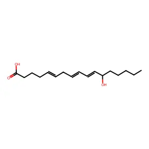 (12S)-12-hydroxyheptadeca-5,8,10-trienoic acid structure