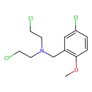 Benzenemethanamine, 5-chloro-N,N-bis(2-chloroethyl)-2-methoxy- structure