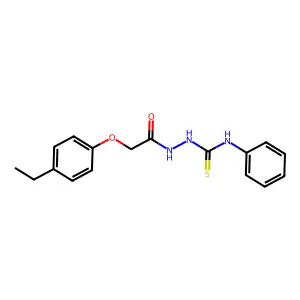 1-[[2-(4-ethylphenoxy)acetyl]amino]-3-phenylthiourea structure