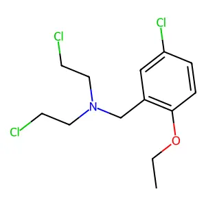 Benzenemethanamine, 5-chloro-N,N-bis(2-chloroethyl)-2-ethoxy- structure