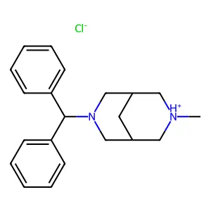 3-Diphenylmethyl-7-methylbispidine hydrochloride structure