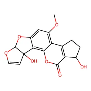 Aflatoxicol M1 structure