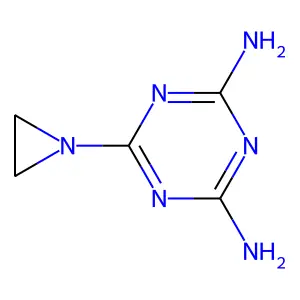 1,3,5-Triazine, 2-aziridino-4,6-diamino- structure