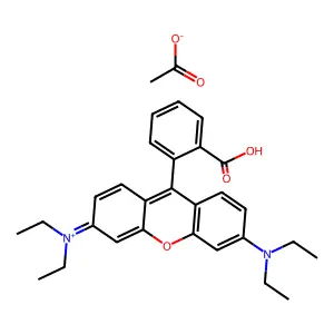Rhodamine B acetate structure
