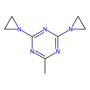 1,3,5-Triazine, 2,4-bis(1-aziridinyl)-6-methyl- structure
