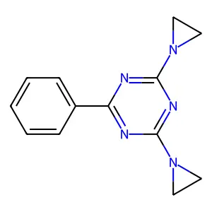 1,3,5-Triazine, 2,4-bis(1-aziridinyl)-6-phenyl- structure