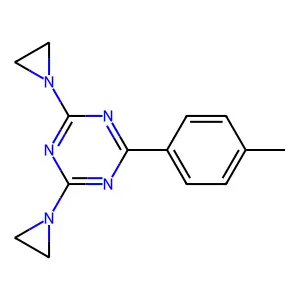 1,3,5-Triazine, 2,4-bis(1-aziridinyl)-6-(4-methyphenyl)- structure